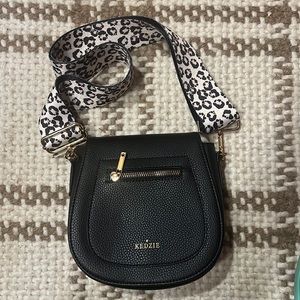 Kedzie black saddle bag